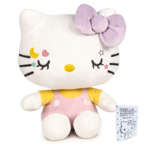 Hello Kitty Maskotka 17 cm Różowe Ogrodniczki