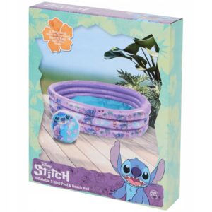 Basen + Piłka Plażowa Stitch Disney Zestaw Ø 100cm