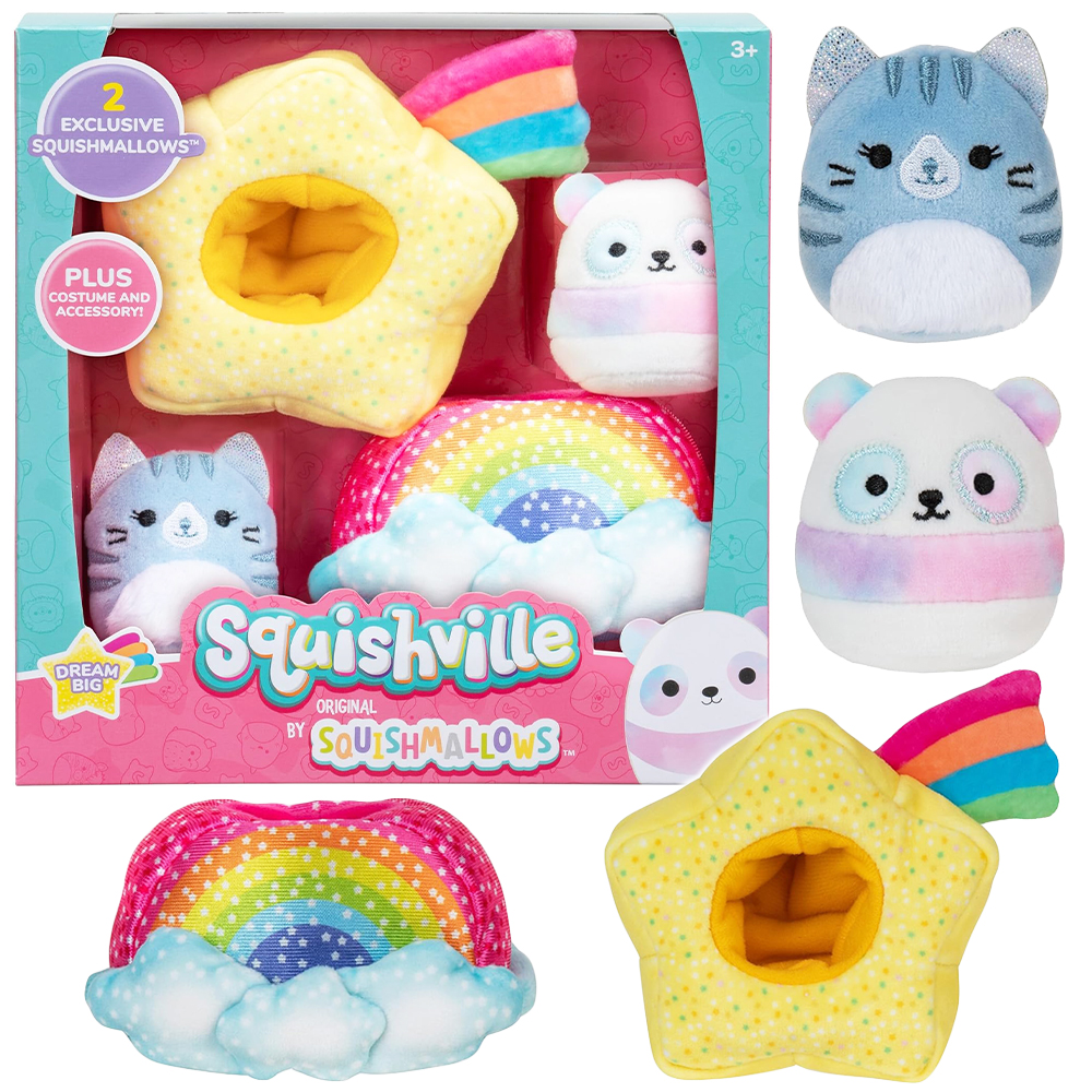 Zestaw Squishville Kot Carizma + Panda Jonah - Kidozabawki.pl