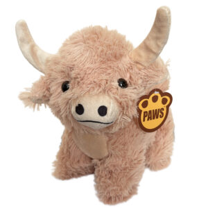 Maskotka Krowa Szkocka 21x22 cm Beżowa