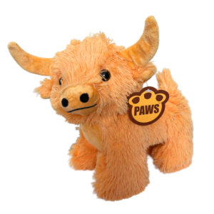 Maskotka Krowa Szkocka 21x22 cm Pomarańczowa